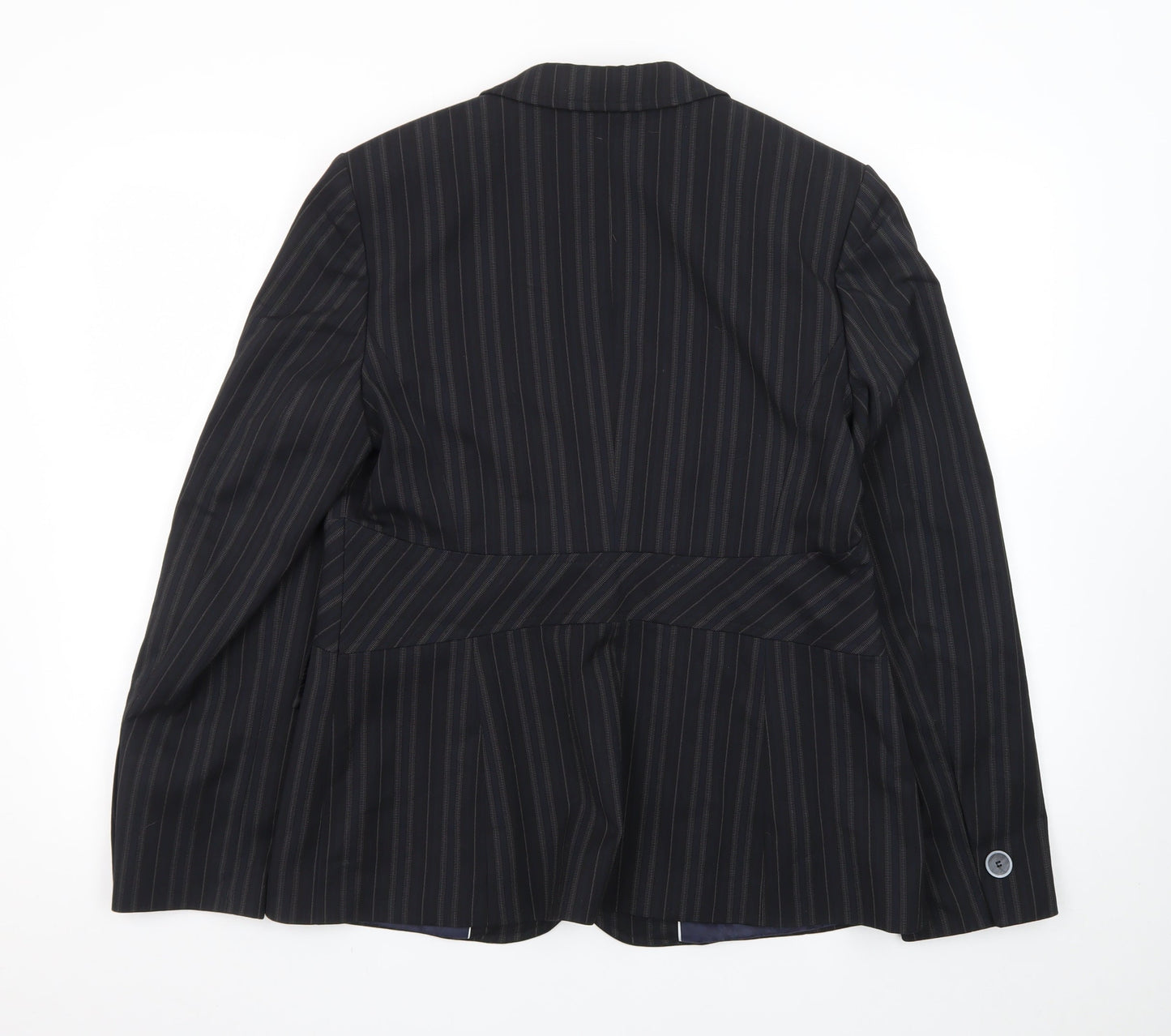 Next Women's Black Pinstripe Tailored Blazer Size 16