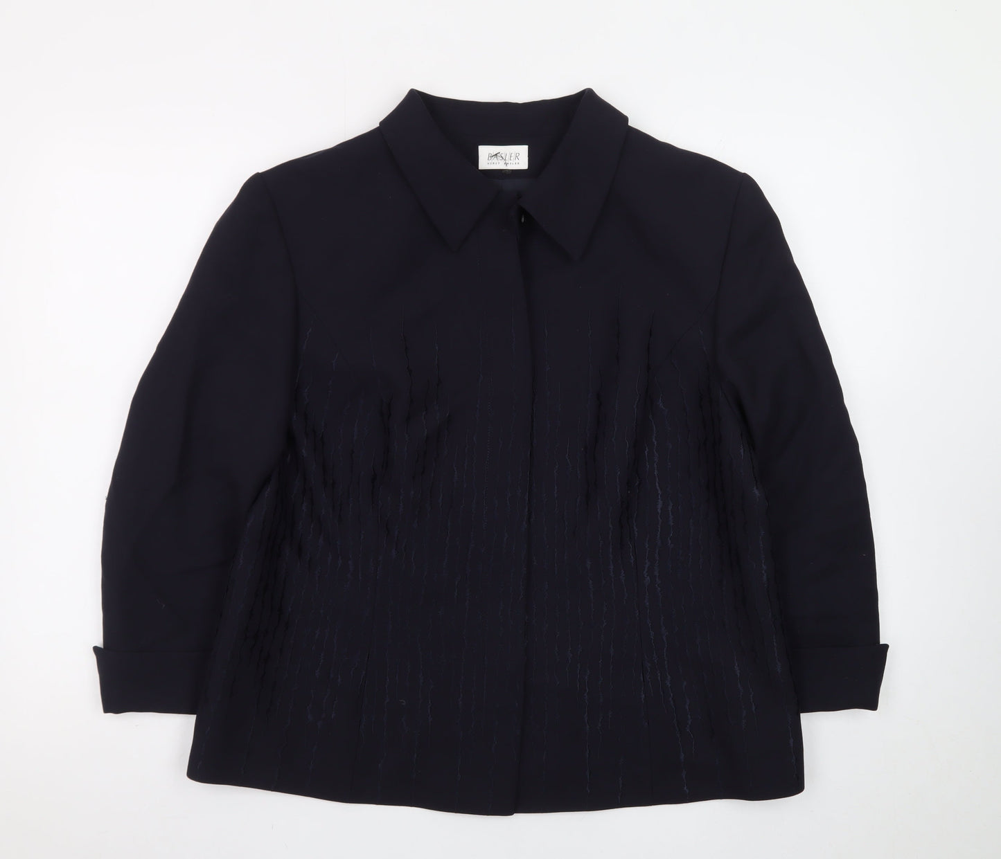 Basler Women Navy Blue Size 18 Classic Long Sleeve Suit Jacket