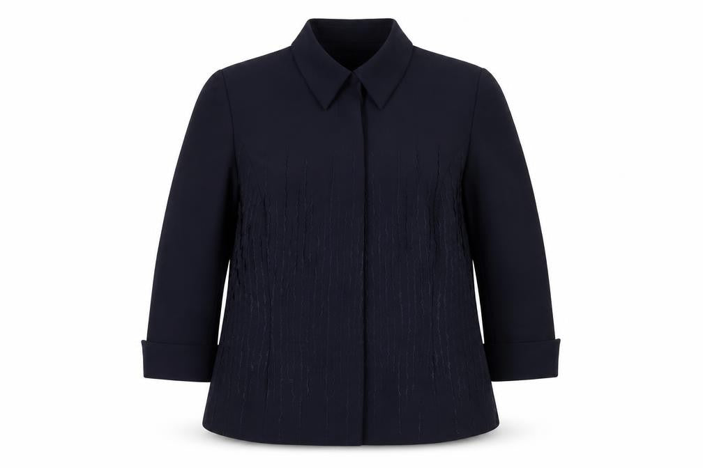 Basler Women Navy Blue Size 18 Classic Long Sleeve Suit Jacket
