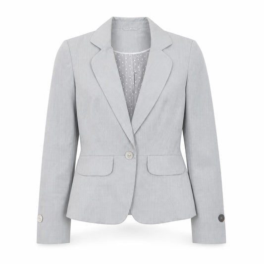 Marks and Spencer Women Grey Petite UK 8 Classic Lined Blazer