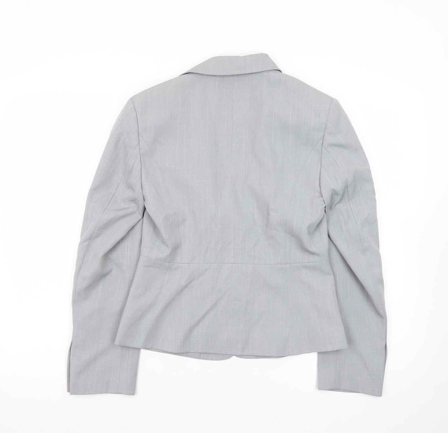Marks and Spencer Women Grey Petite UK 8 Classic Lined Blazer