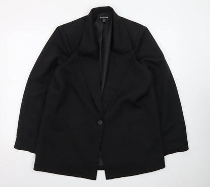 PrettyLittleThing Women’s Black Size 12 Single-Breasted Blazer