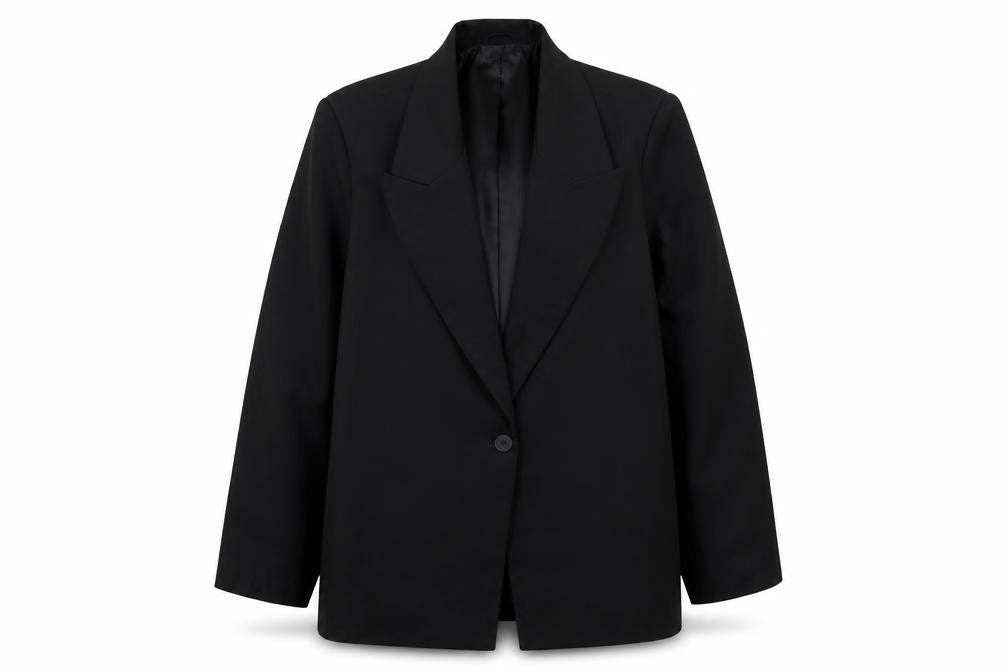 PRETTYLITTLETHING Women’s Black Size 12 Single-Breasted Blazer
