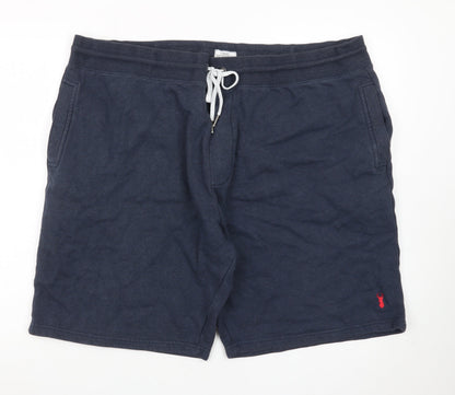 Next Men's Blue 2XL Sweat Shorts with Drawstring Waist