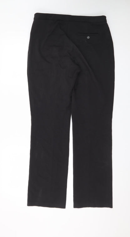 Marks and Spencer Women’s Black Size 10 Straight Leg Stretch Trousers