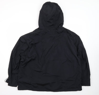Next Women's Black Nylon Hooded Parka Jacket Size 16