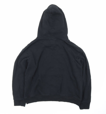H&M Men's Black Pullover Hoodie Size S Cotton Blend Fleece