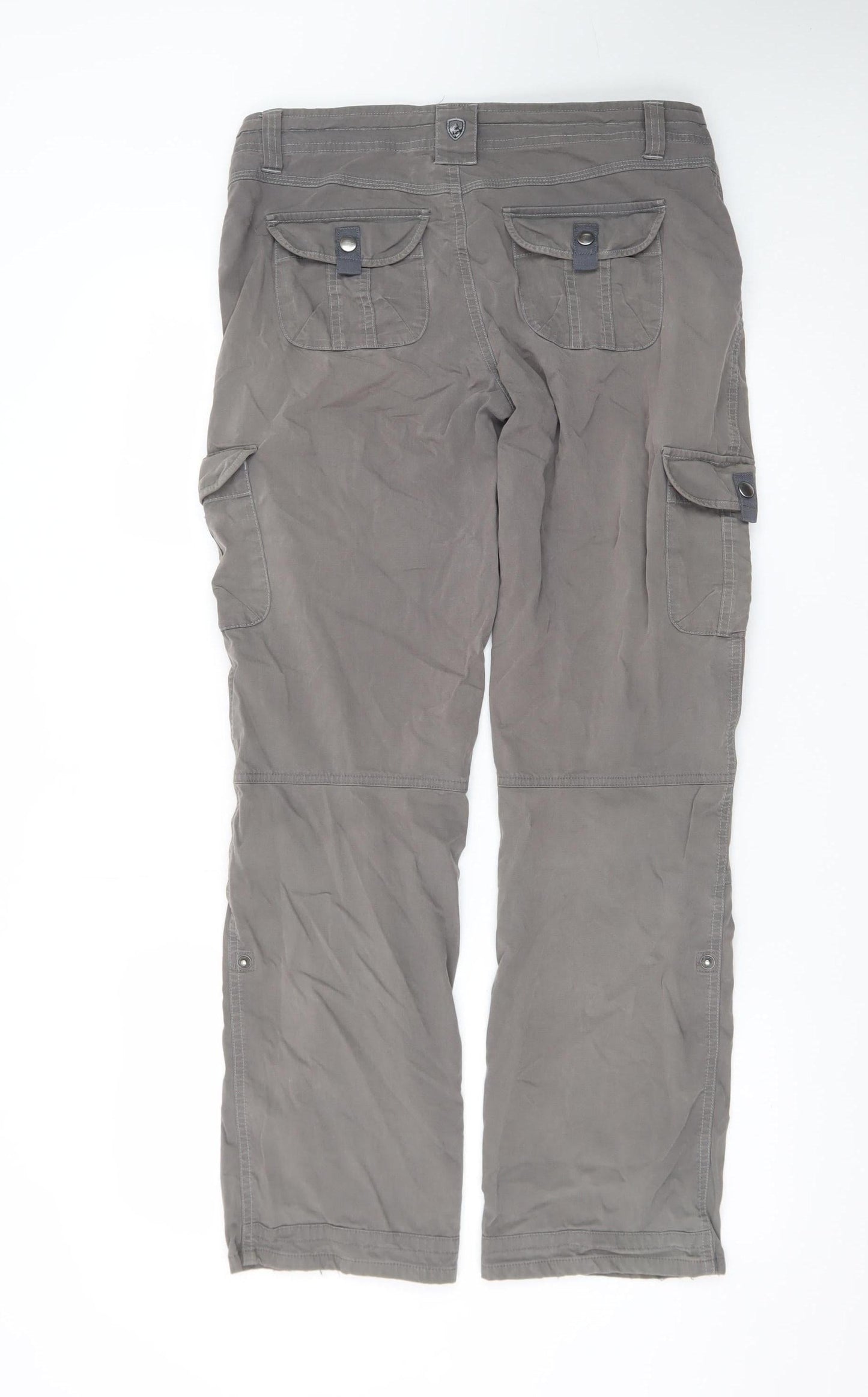 KÜHL Women's Grey Cargo Trousers Size 8 Regular Cotton Blend