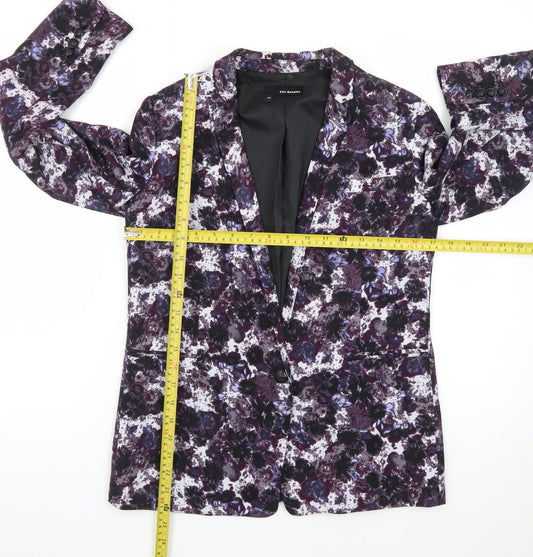 The Kooples Women's Purple Floral Single-Breasted Blazer Size 8