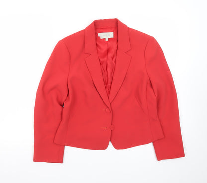 Hobbs Women Red Tailored Single-Breasted Blazer UK 10