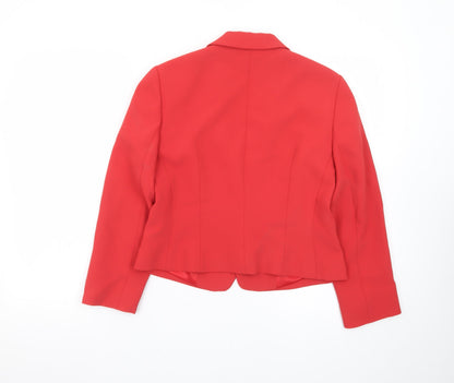 Hobbs Women Red Tailored Single-Breasted Blazer UK 10