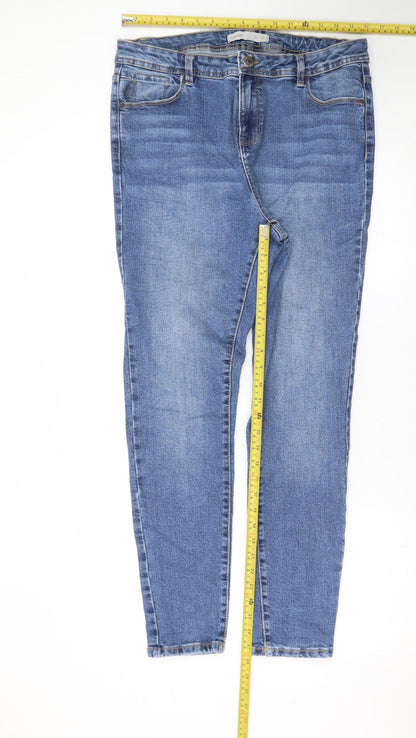 George Women’s Blue Skinny Jeans Size 16 Stretch Denim Mid Rise