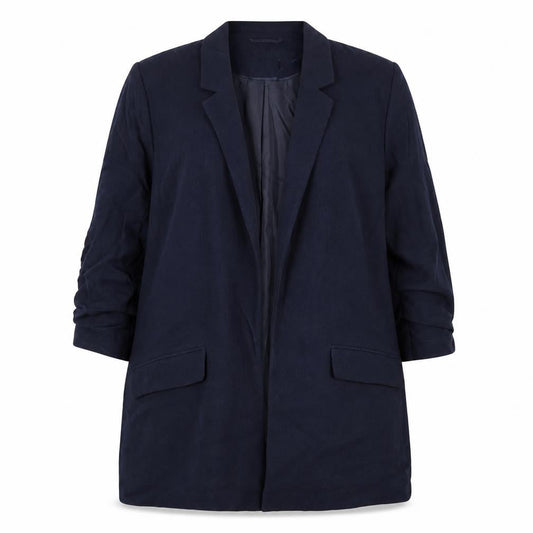 F&F Women Navy Blue Long Single-Breasted Blazer UK 18