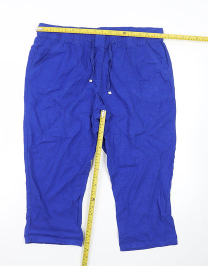 The Collection Debenhams Women’s Blue Linen Chino Shorts Size 14R