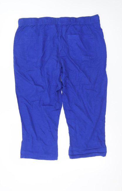 The Collection Debenhams Women’s Blue Linen Chino Shorts Size 14R