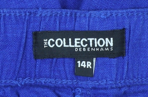 The Collection Debenhams Women’s Blue Linen Chino Shorts Size 14R