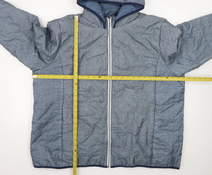 Nathalie Andersen Men's Blue 2XL Hooded Puffer Jacket