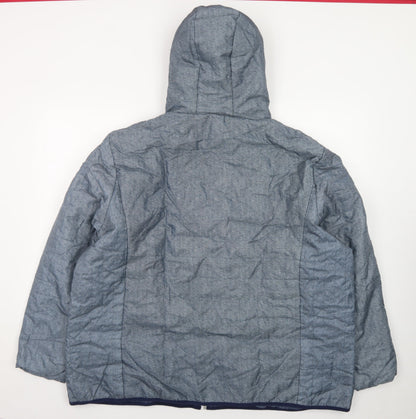 Nathalie Andersen Men's Blue 2XL Hooded Puffer Jacket