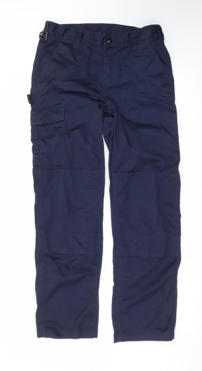 Regatta Professional Men's Navy Cargo Trousers 30W 31L Polyester Cotton Blend