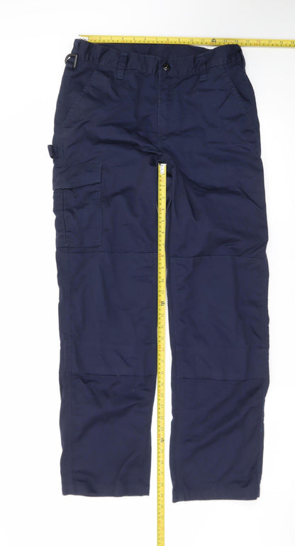 Regatta Professional Men's Navy Cargo Trousers 30W 31L Polyester Cotton Blend