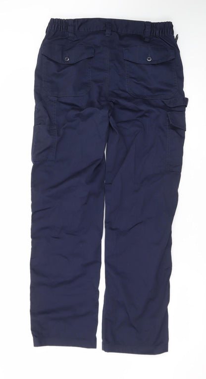 Regatta Professional Men's Navy Cargo Trousers 30W 31L Polyester Cotton Blend
