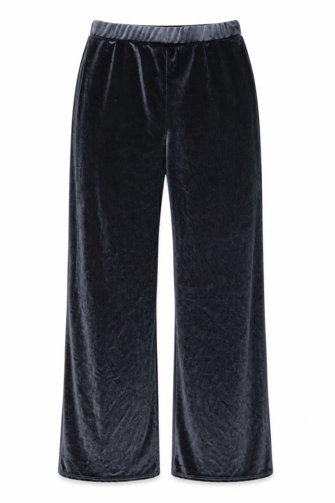 Collusion Women’s Grey Velvet Wide-Leg Trousers Size 10