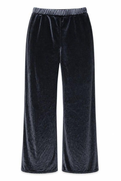 Collusion Women’s Grey Velvet Wide-Leg Trousers Size 10