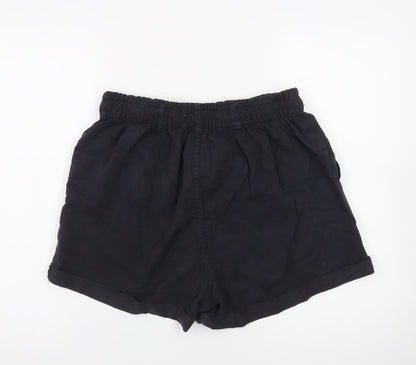 Denim Co Women Black M Casual Drawstring Shorts