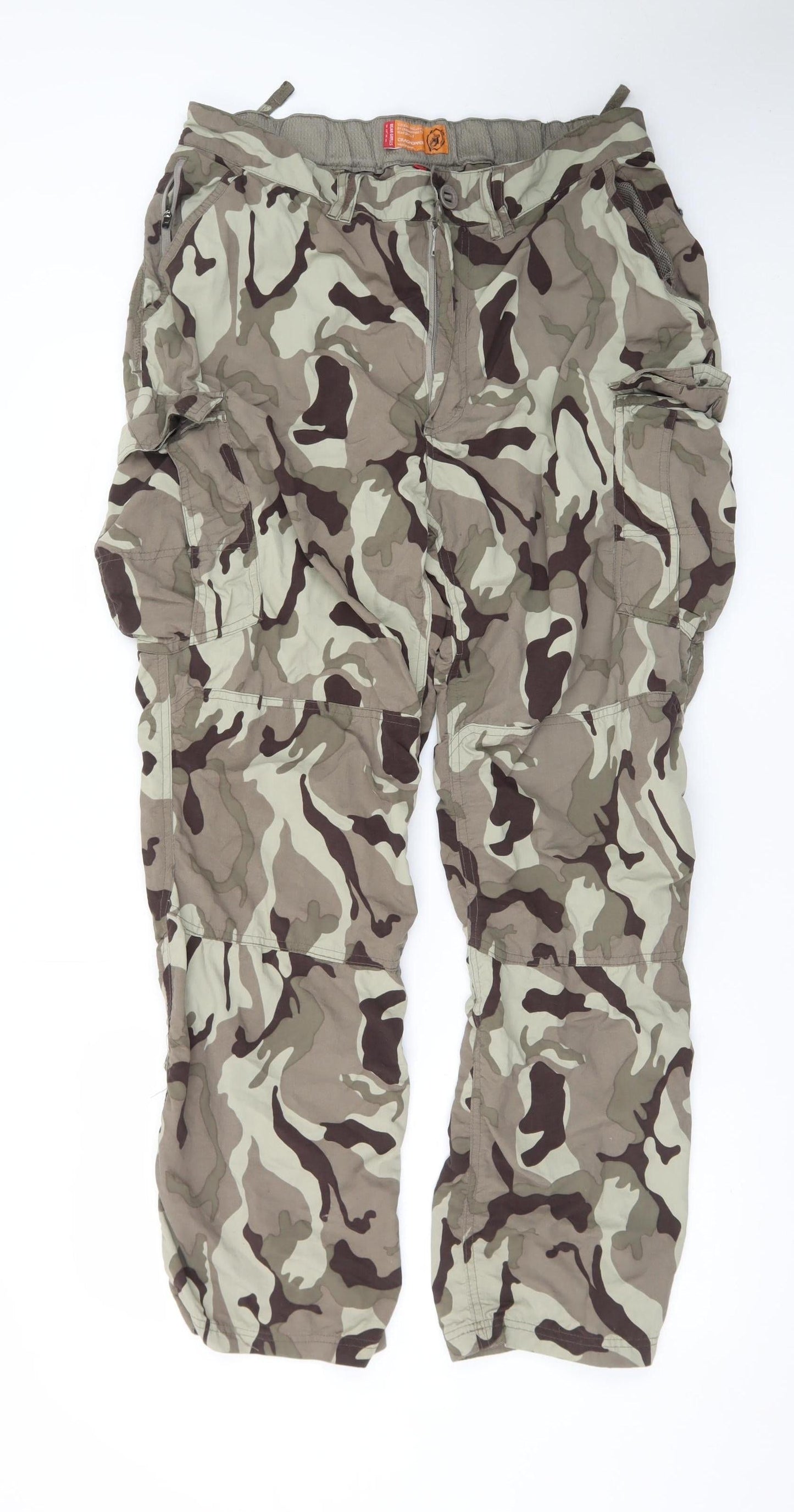 Craghoppers Bear Grylls Men's Green Camouflage Cargo Trousers 34in