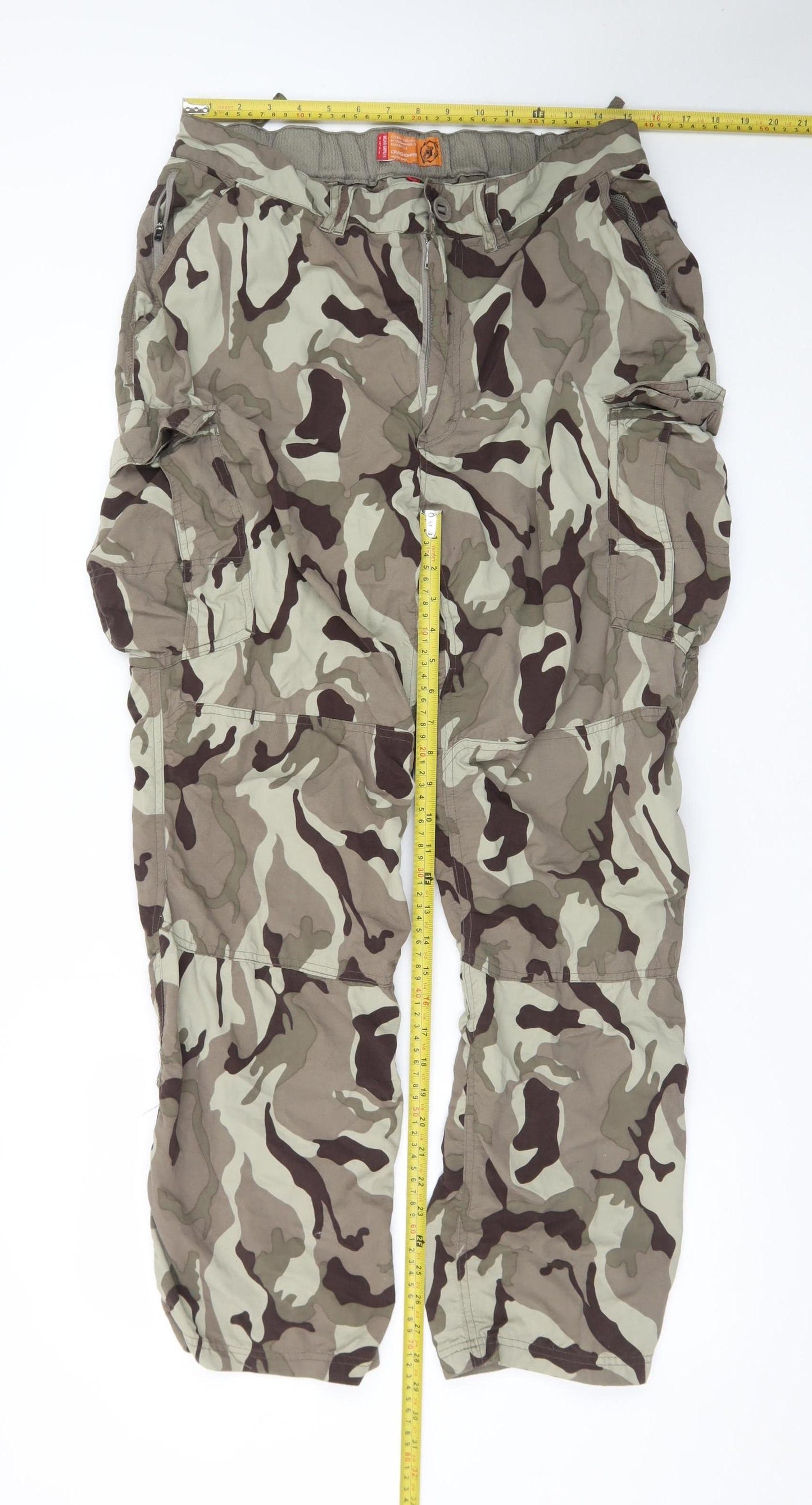 Craghoppers Bear Grylls Men's Green Camouflage Cargo Trousers 34in