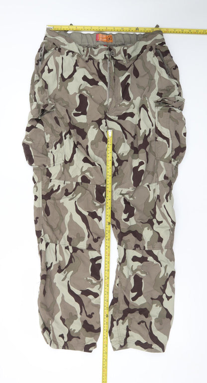 Craghoppers Bear Grylls Men's Green Camouflage Cargo Trousers 34in