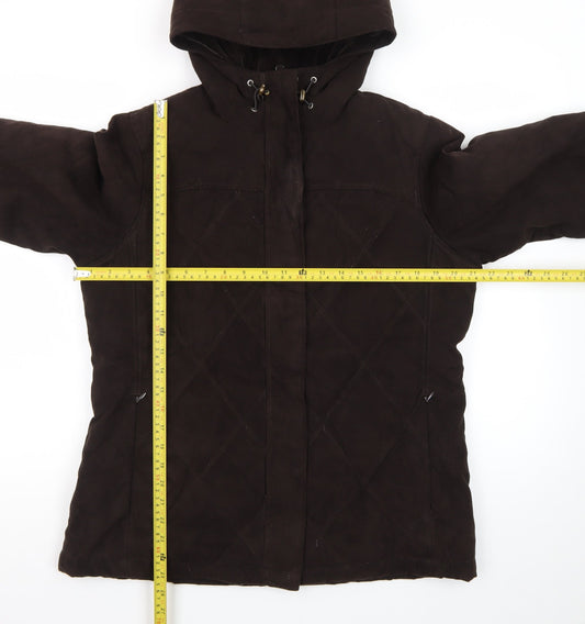 L.L.Bean Women's Brown Hooded Down Puffer Coat Size S Regular