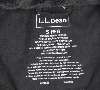 L.L.Bean Women's Brown Hooded Down Puffer Coat Size S Regular