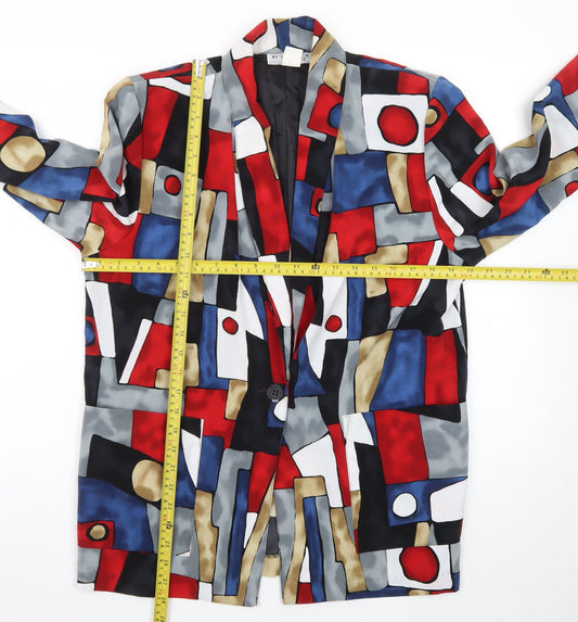 Kensington Square Women’s Multicoloured Geometric Petite Blazer S
