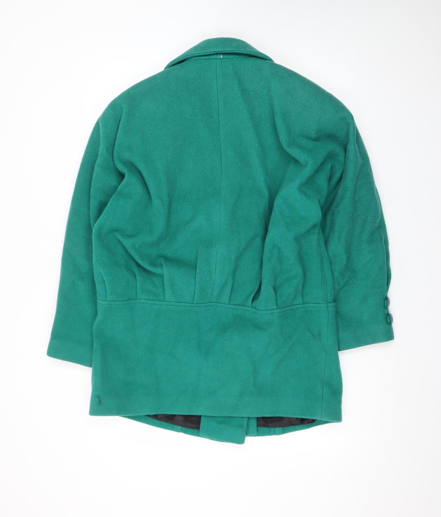 Thunder Bay Women Green Wool Mid-Length Overcoat Size 6