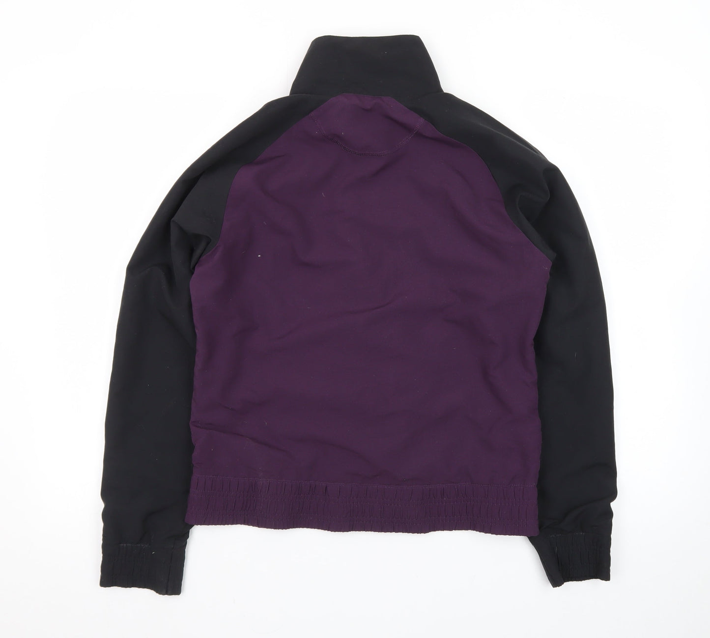 Reebok Women's Purple Black Full Zip Bomber Jacket Size S