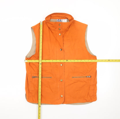 R & R Sport Men's Orange Cotton Waistcoat Gilet M Casual Outdoor