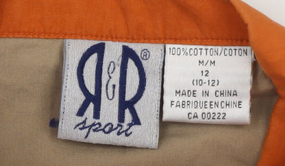R & R Sport Men's Orange Cotton Waistcoat Gilet M Casual Outdoor