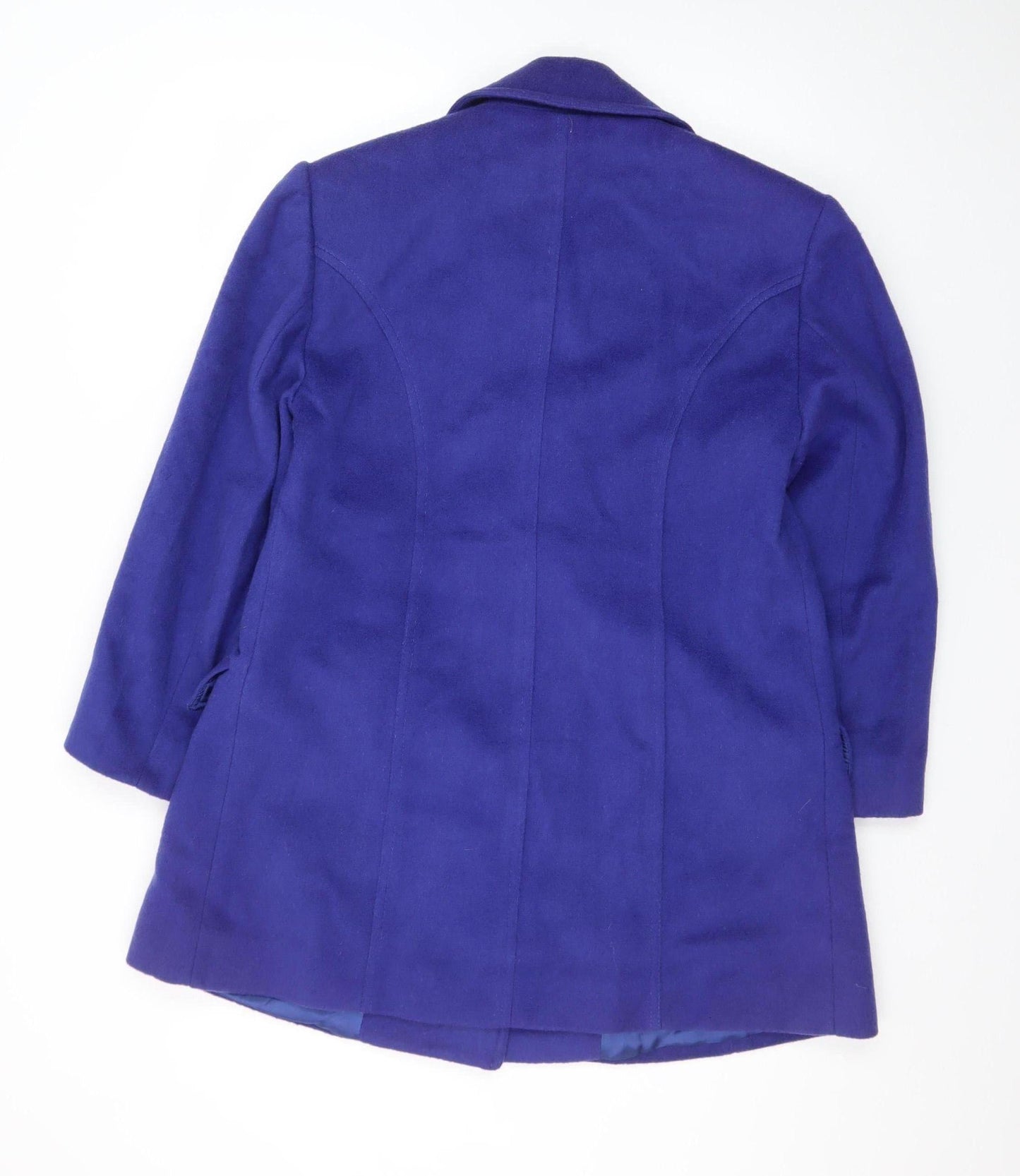 Talbots Women's Blue Wool Blend Mid-Length Pea Coat Size 12