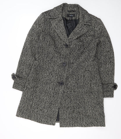 Style & Co Women’s Grey Wool Blend Petite Overcoat Size 12
