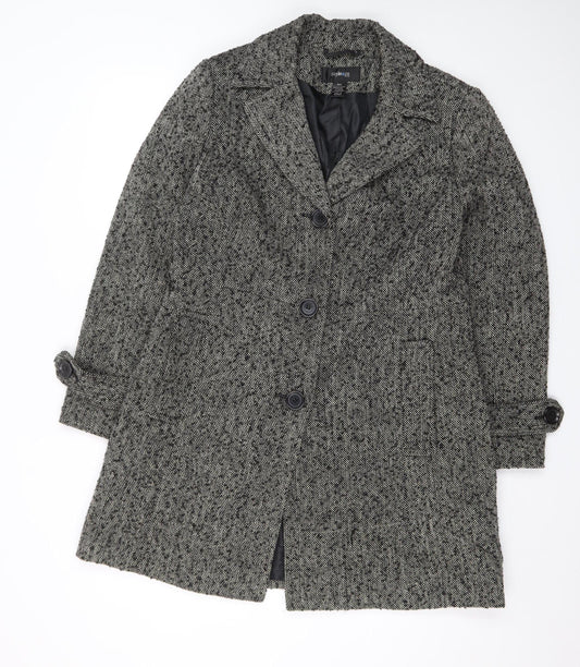 Style & Co Women’s Grey Wool Blend Petite Overcoat Size 12