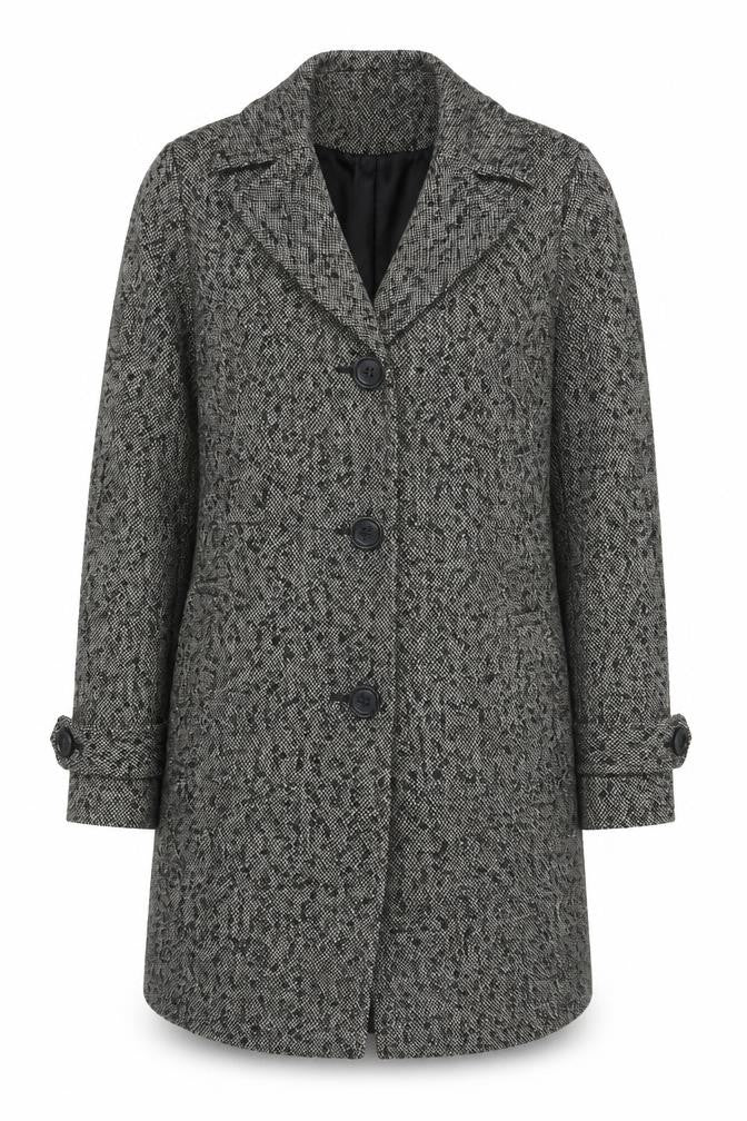 Style & Co Women’s Grey Wool Blend Petite Overcoat Size 12
