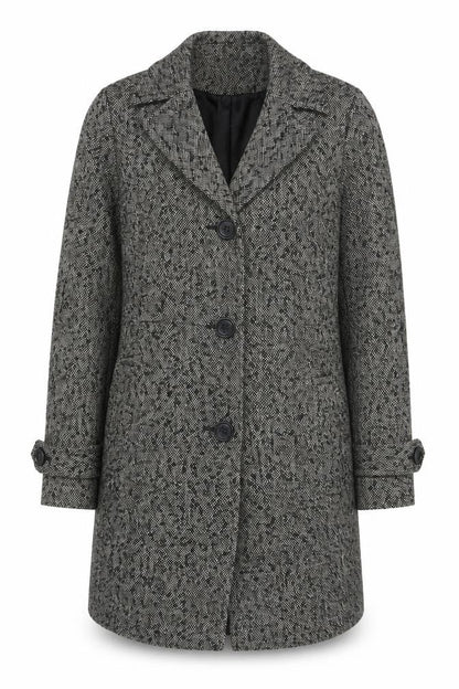 Style & Co Women’s Grey Wool Blend Petite Overcoat Size 12