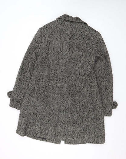 Style & Co Women’s Grey Wool Blend Petite Overcoat Size 12