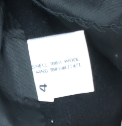 Forecaster of Boston Men's Black Wool Hooded Overcoat Size S