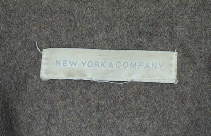 New York & Company Women's Brown Wool-Blend Trench Coat XL