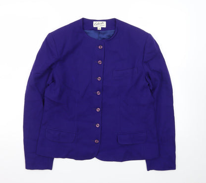 Celeste Sport Women's Purple Wool Suit Jacket Size 10 Classic Fit
