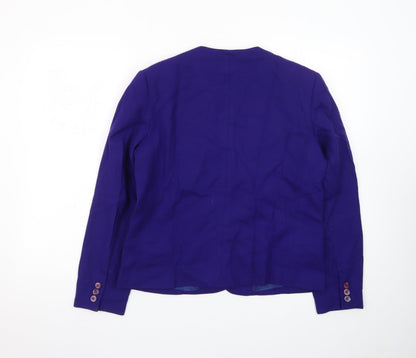 Celeste Sport Women's Purple Wool Suit Jacket Size 10 Classic Fit