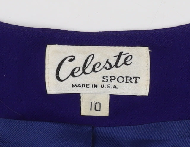 Celeste Sport Women's Purple Wool Suit Jacket Size 10 Classic Fit