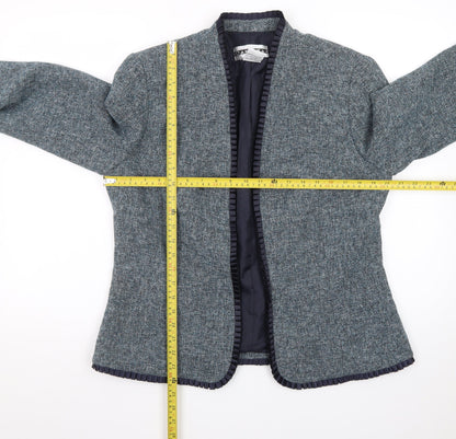 Dana Kay Womens Blue Tweed Blazer Jacket Size 12 Classic Lined Workwear